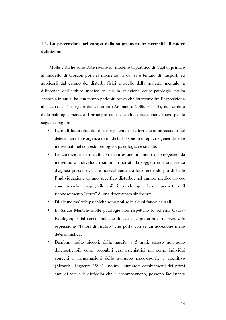 Anteprima della tesi: I contributi della teoria dell'attaccamento alla prevenzione del disagio psichico in età evolutiva, Pagina 10
