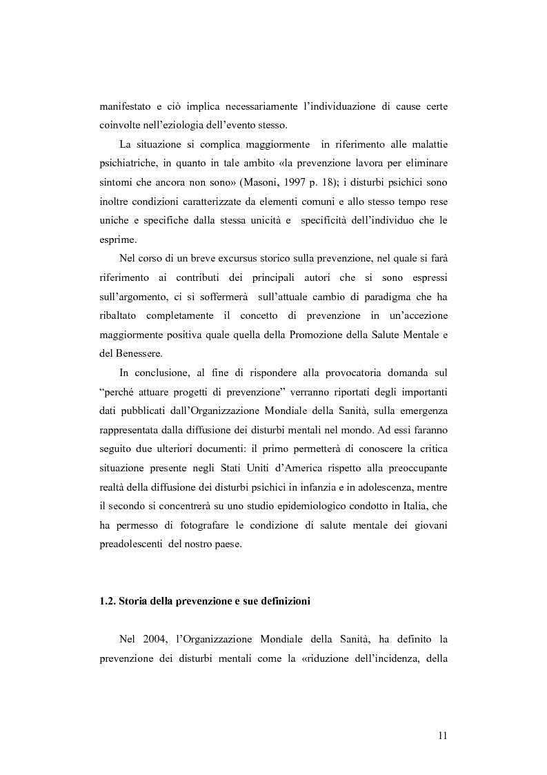 Anteprima della tesi: I contributi della teoria dell'attaccamento alla prevenzione del disagio psichico in età evolutiva, Pagina 7