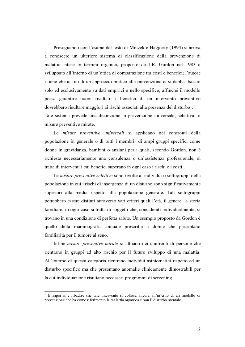 Anteprima della tesi: I contributi della teoria dell'attaccamento alla prevenzione del disagio psichico in età evolutiva, Pagina 9