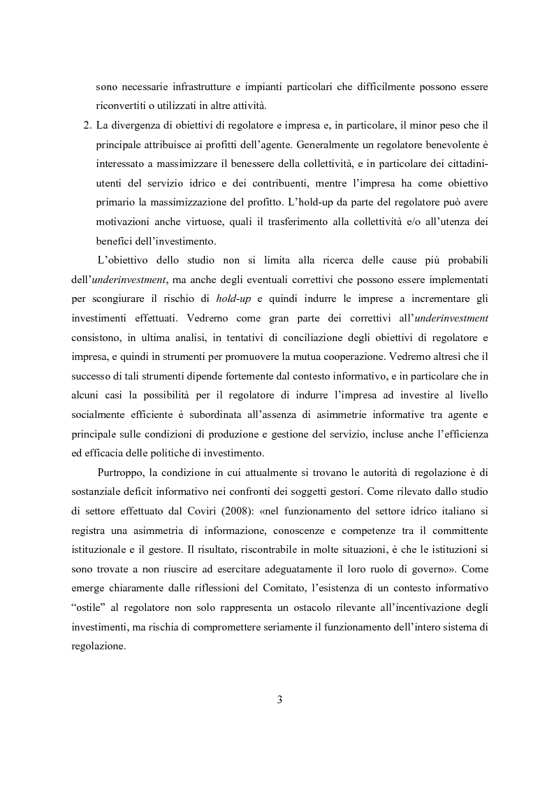 Anteprima della tesi: L'economia del settore idrico. Scelte di regolazione e struttura proprietaria, Pagina 4