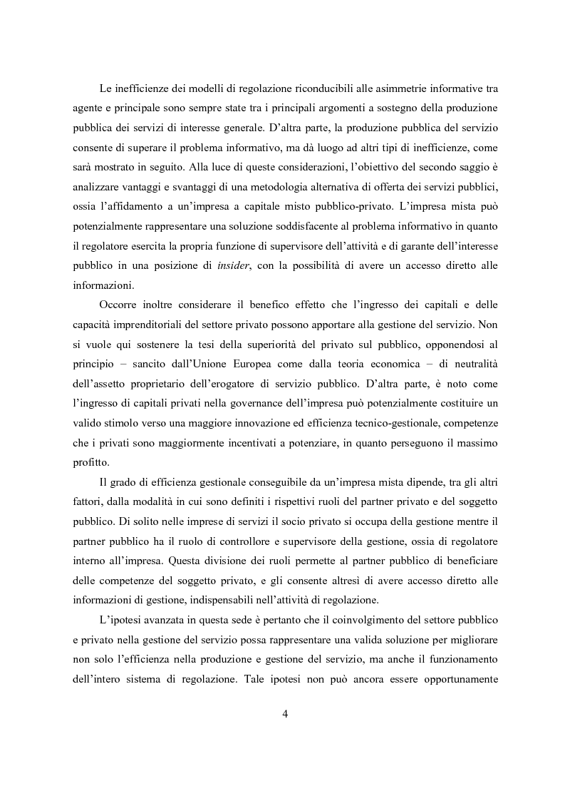 Anteprima della tesi: L'economia del settore idrico. Scelte di regolazione e struttura proprietaria, Pagina 5