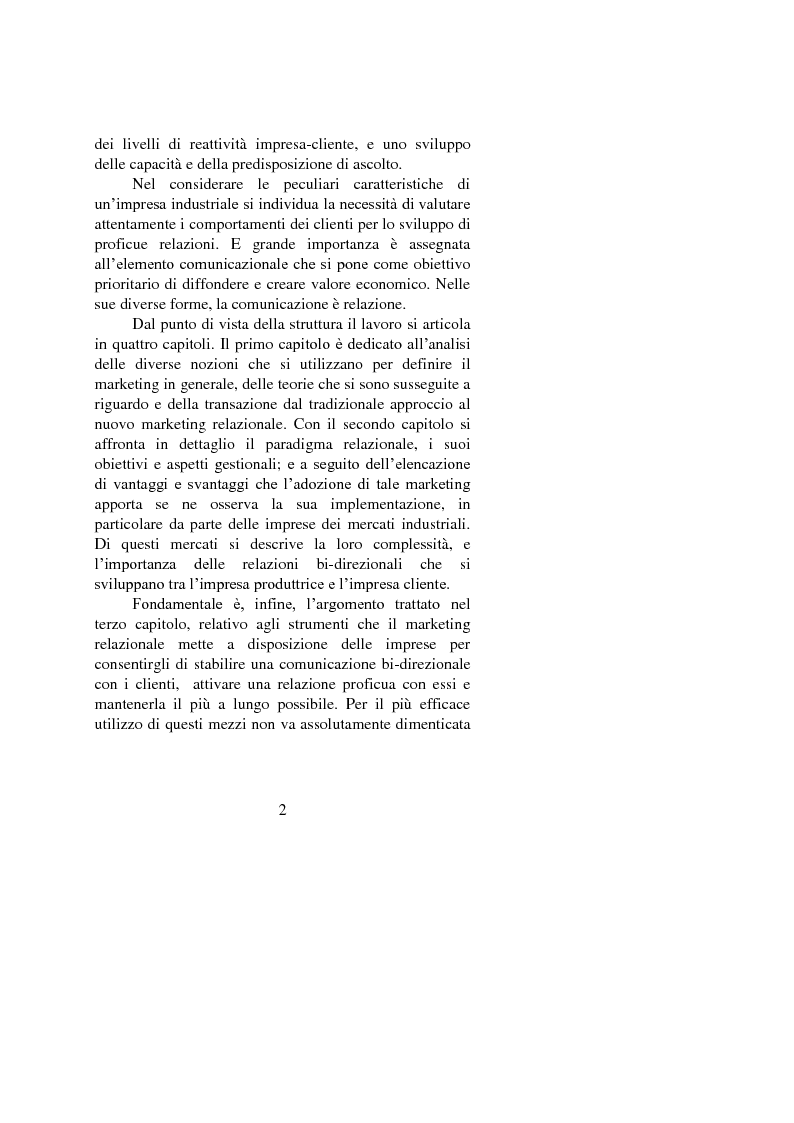 Anteprima della tesi: Il marketing relazionale nei mercati business-to-business, Pagina 3