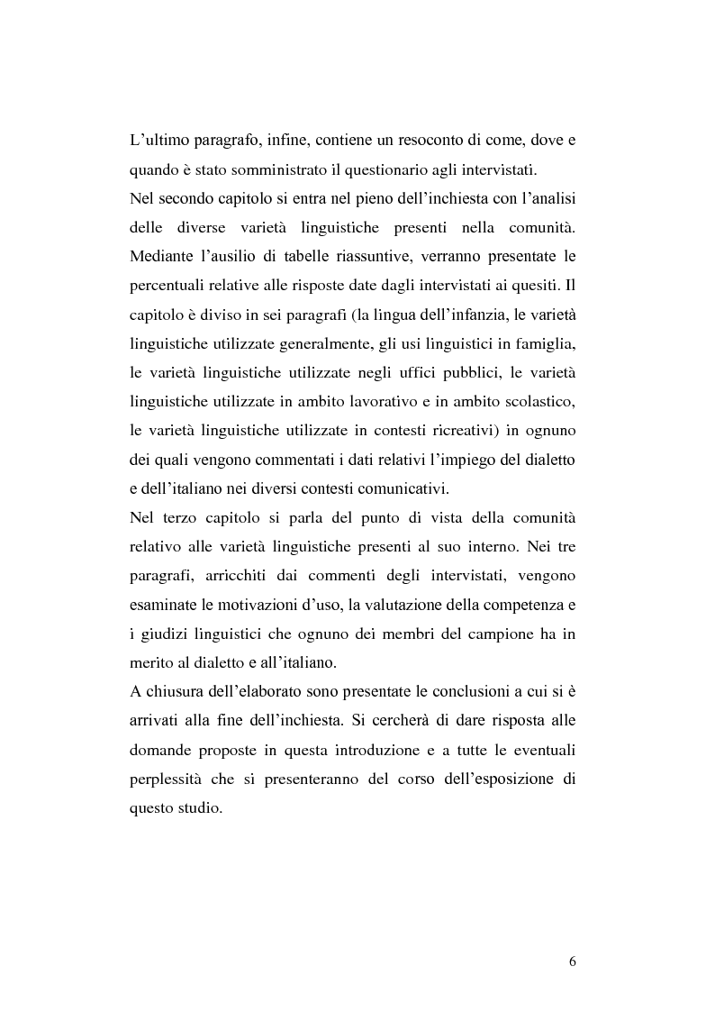 Anteprima della tesi: L'uso del dialetto e dell'italiano a Teggiano (Salerno). Un'inchiesta sul campo., Pagina 3