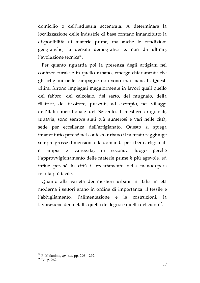Anteprima della tesi: Le attività artigianali di Capitanata dal Decennio Francese all'Unità, Pagina 15