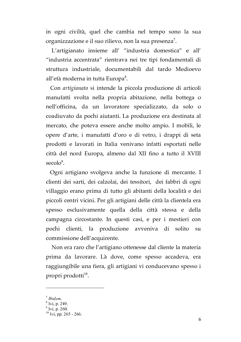 Anteprima della tesi: Le attività artigianali di Capitanata dal Decennio Francese all'Unità, Pagina 4