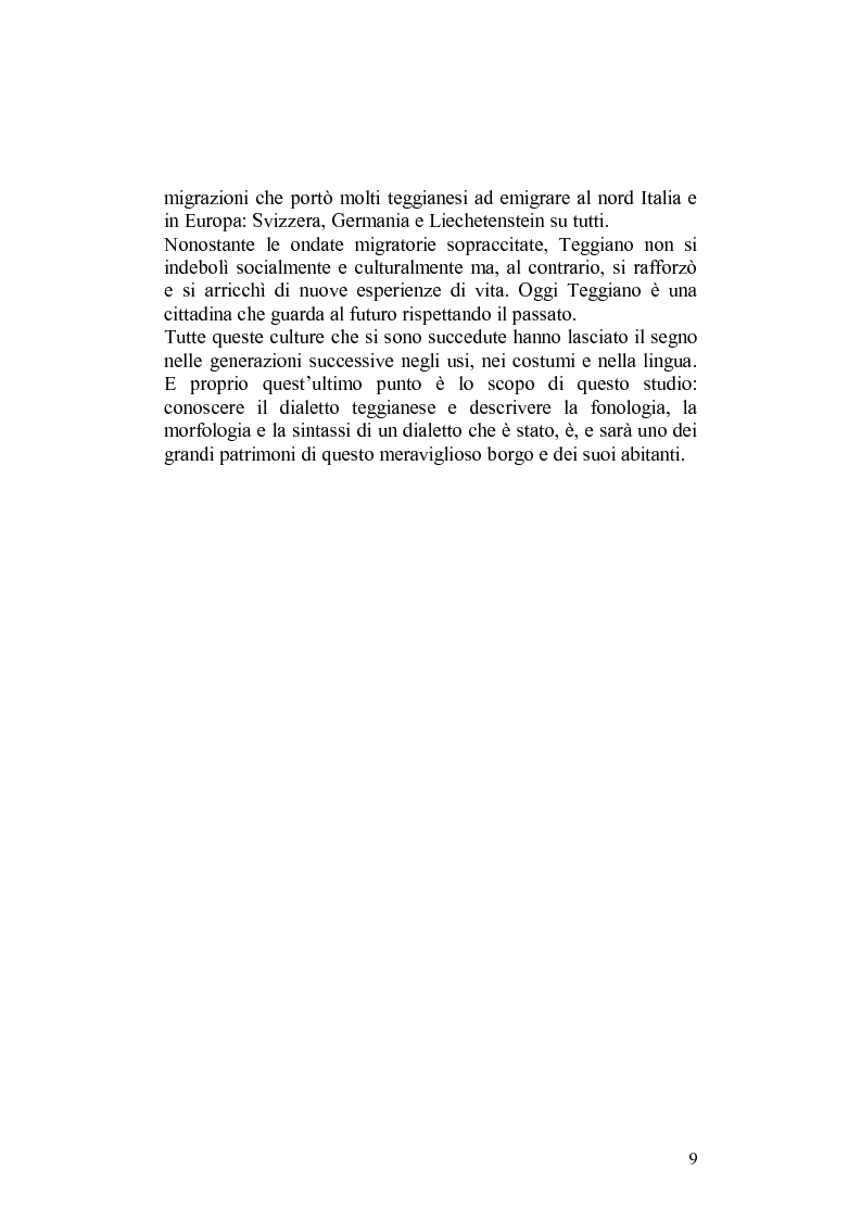 Anteprima della tesi: Il dialetto di Teggiano, Pagina 7