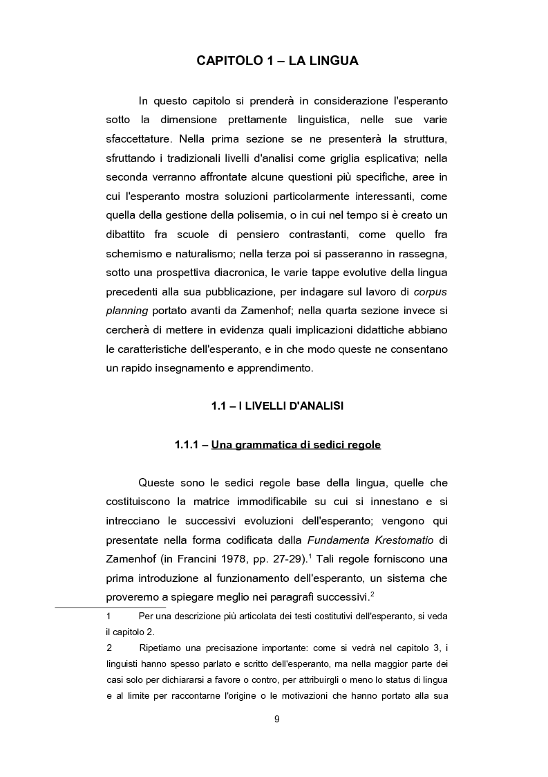 Anteprima della tesi: L'esperanto: la storia, la comunità, le problematiche, la lingua, Pagina 6