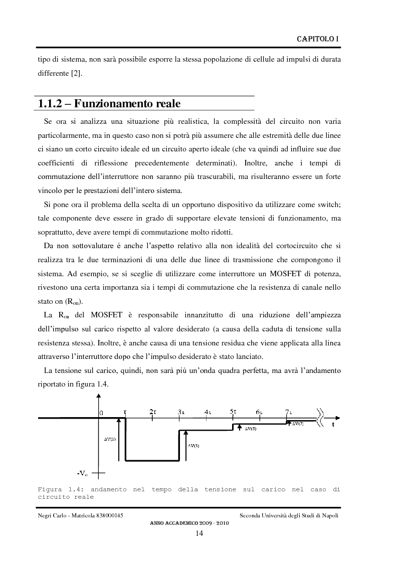 Anteprima della tesi: Progetto e realizzazione del circuito di pilotaggio di un generatore di impulsi ultracorti ad alta tensione di tipo Blumlein per studi biologici, Pagina 14