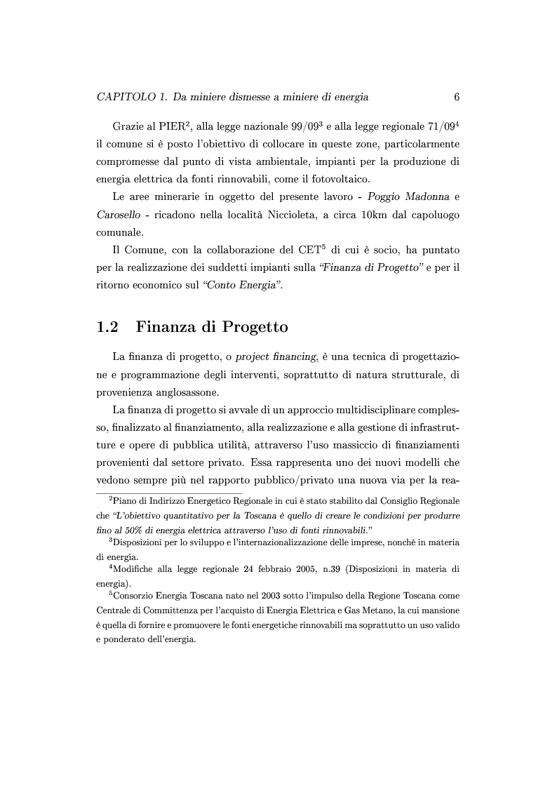 Anteprima della tesi: Studio di fattibilità tecnico-economica di un impianto fotovoltaico da 1 MWp e di uno da 500 kWp per il Comune di Massa Marittima (GR), Pagina 4