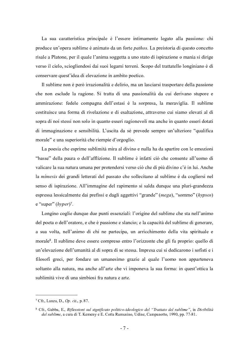 Anteprima della tesi: Il sublime fra passione e rappresentazione: da Longino a Burke, Pagina 6