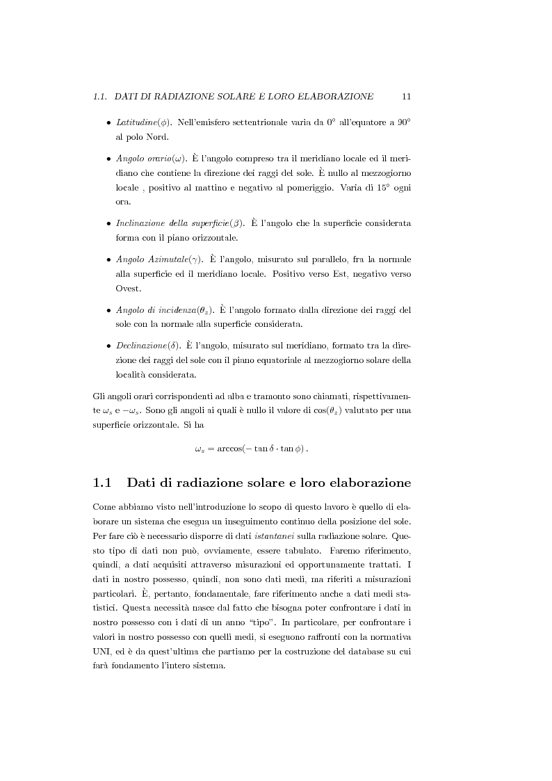 Anteprima della tesi: Algoritmi per l'ottimizzazione della raccolta di energia solare in sistemi fotovoltaici ad inseguimento, Pagina 7
