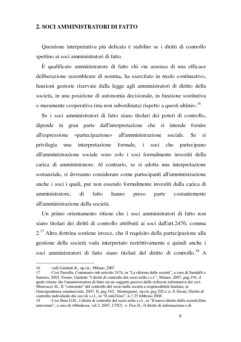 Estratto dalla tesi: Il diritto di controllo del socio nella s.r.l.