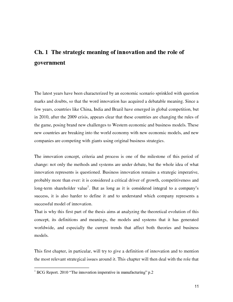 Anteprima della tesi: Innovation 2010: new perspectives. The case of dragon latecomers., Pagina 6