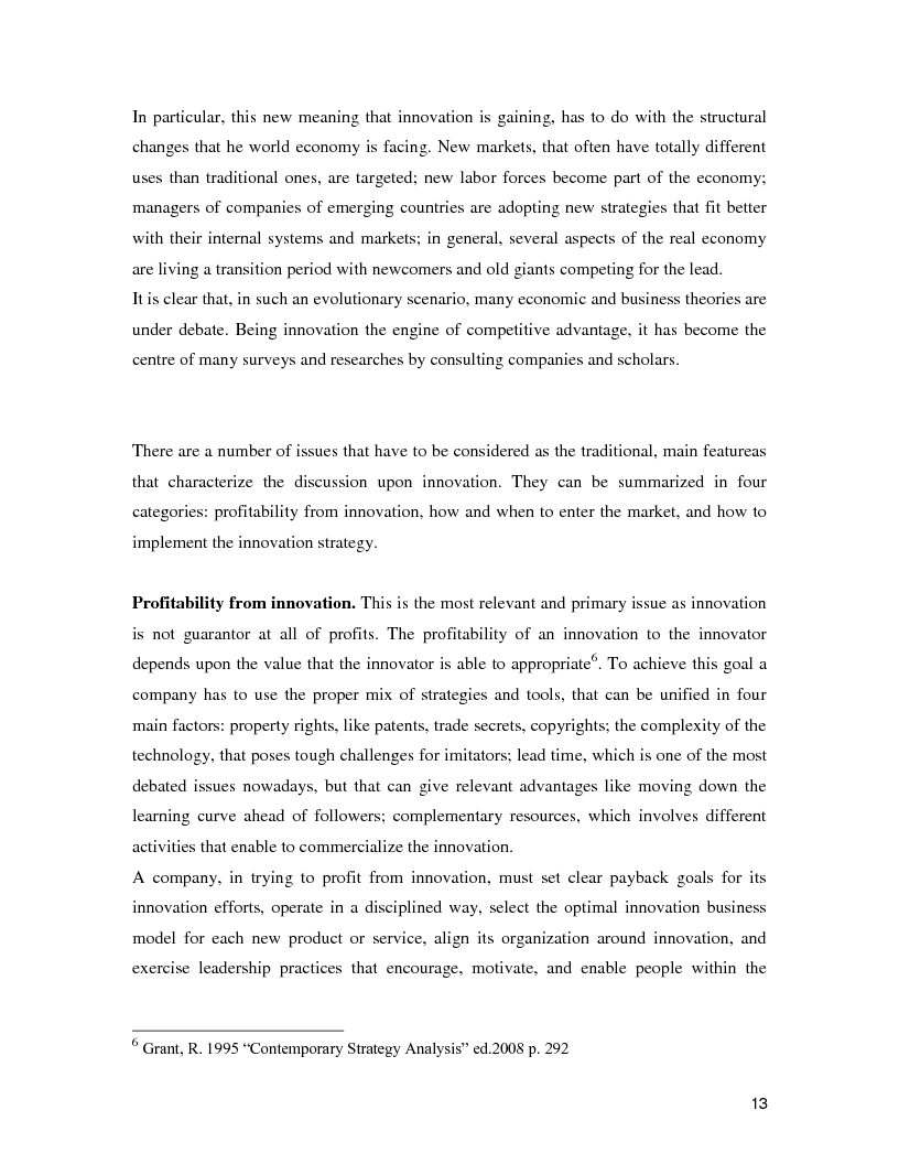 Anteprima della tesi: Innovation 2010: new perspectives. The case of dragon latecomers., Pagina 8