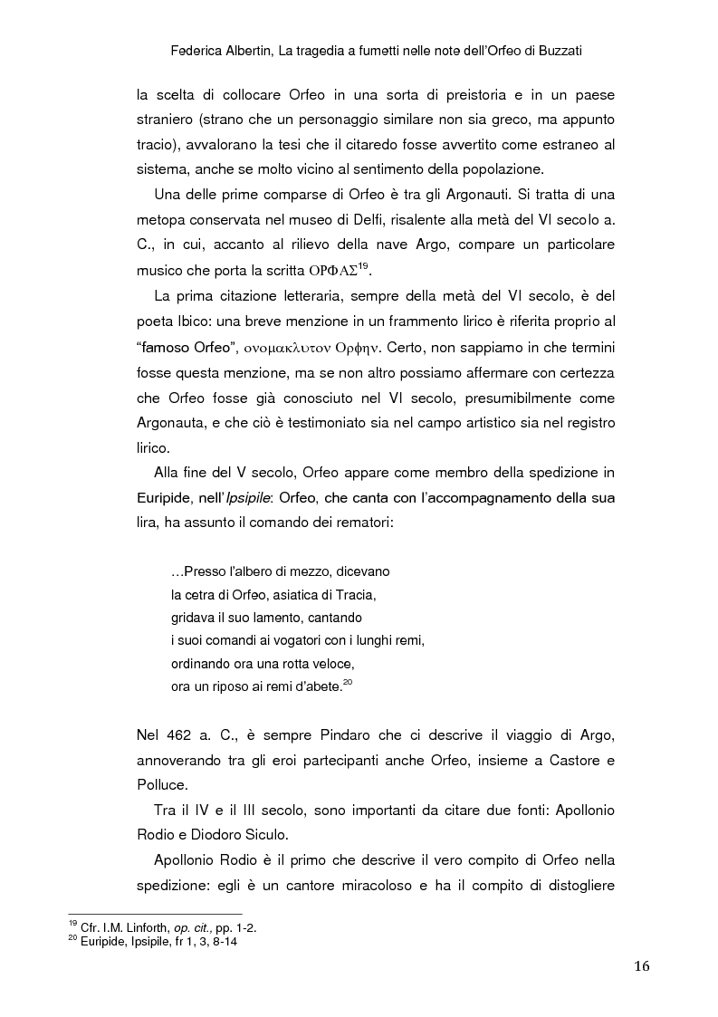Anteprima della tesi: La tragedia a fumetti nelle note dell'Orfeo di Buzzati, Pagina 13