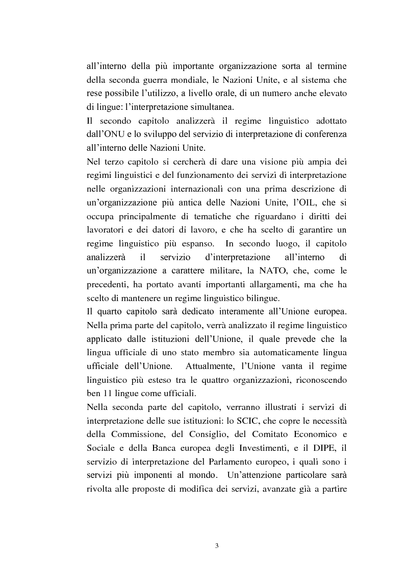 Anteprima della tesi: L'interpretazione di conferenza nelle organizzazioni internazionali, Pagina 5