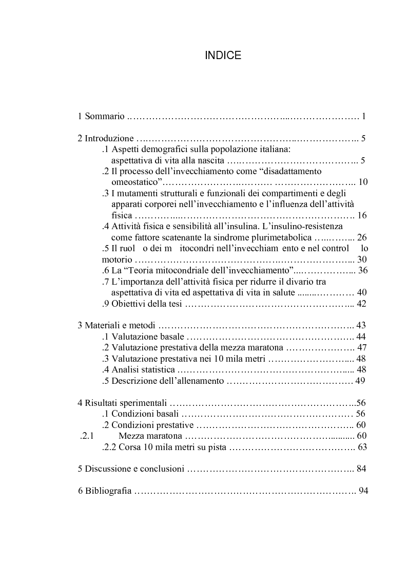 Indice della tesi: Case report di un atleta master, Pagina 1