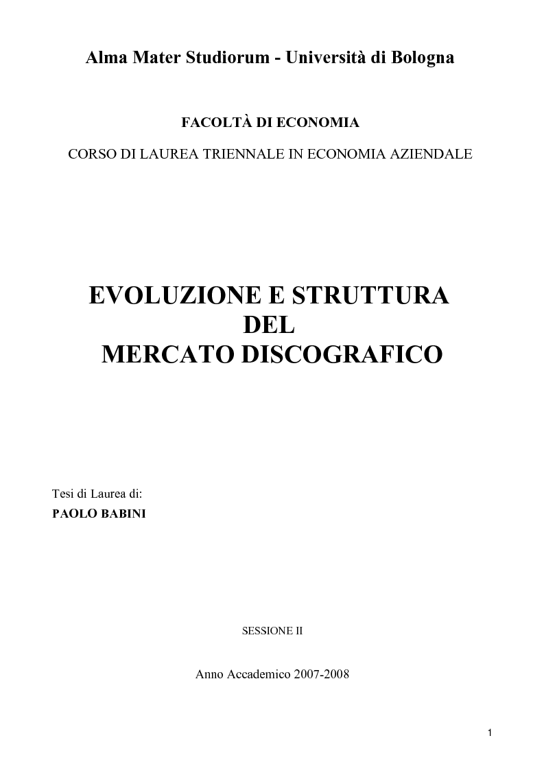 Tesi Di Laurea Triennale Economia Aziendale Argomenti