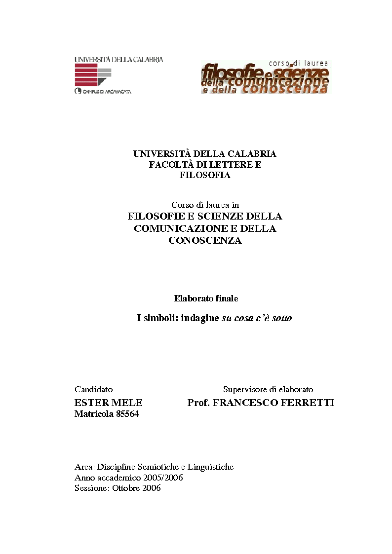 Corso Di Laurea Lettere E Filosofia