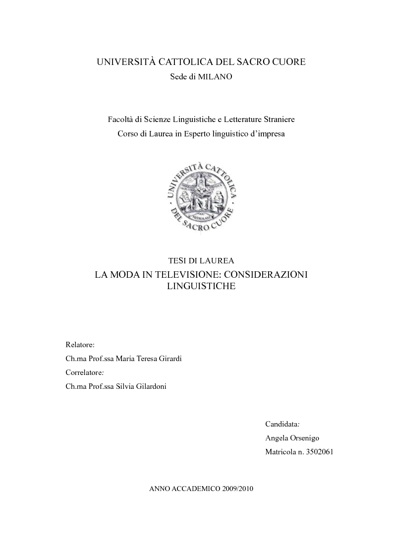 Esperto Linguistico D Impresa Unicatt Milano