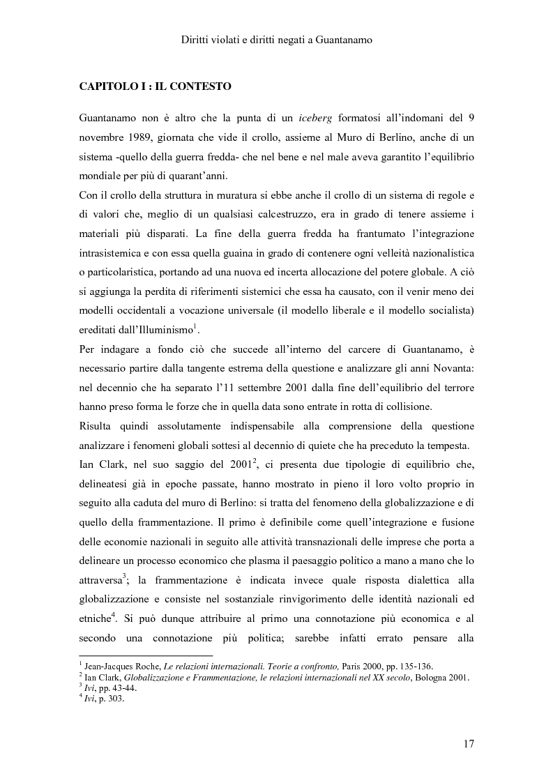 Anteprima della tesi: Diritti violati e diritti negati a Guantanamo, Pagina 6