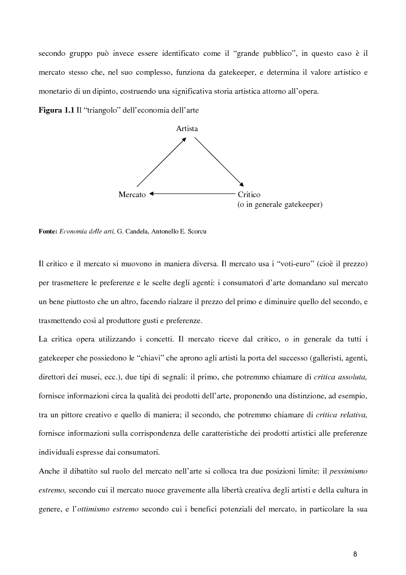 Anteprima della tesi: Il mercato dell’arte contemporanea e le fiere di settore: il caso MiArt, Pagina 3