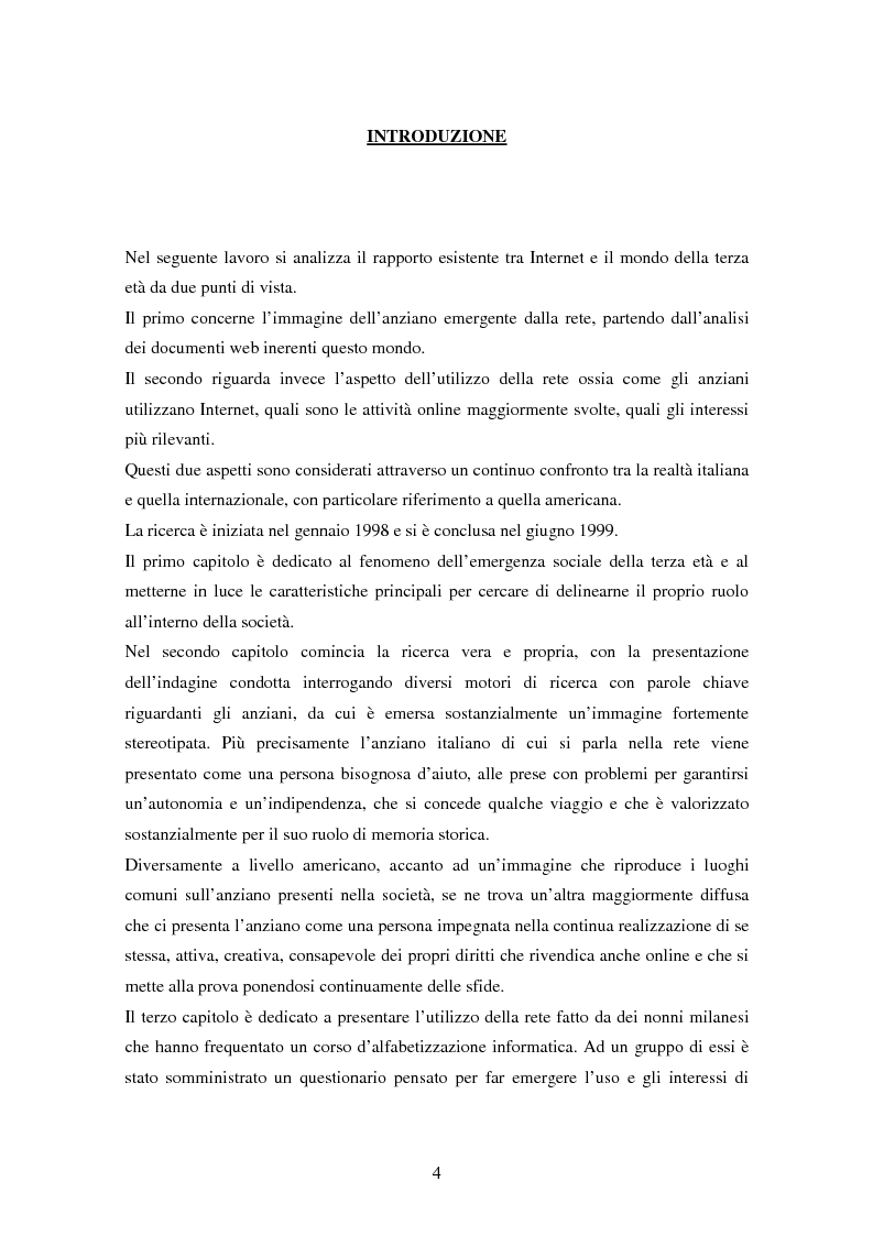 Anteprima della tesi: Internet e gli anziani: come la Rete rappresenta gli anziani e come gli anziani utilizzano la Rete, Pagina 2