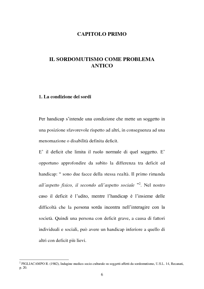 Anteprima della tesi: La voce del silenzio: un viaggio visivo ed educativo nel mondo dei sordi, Pagina 5