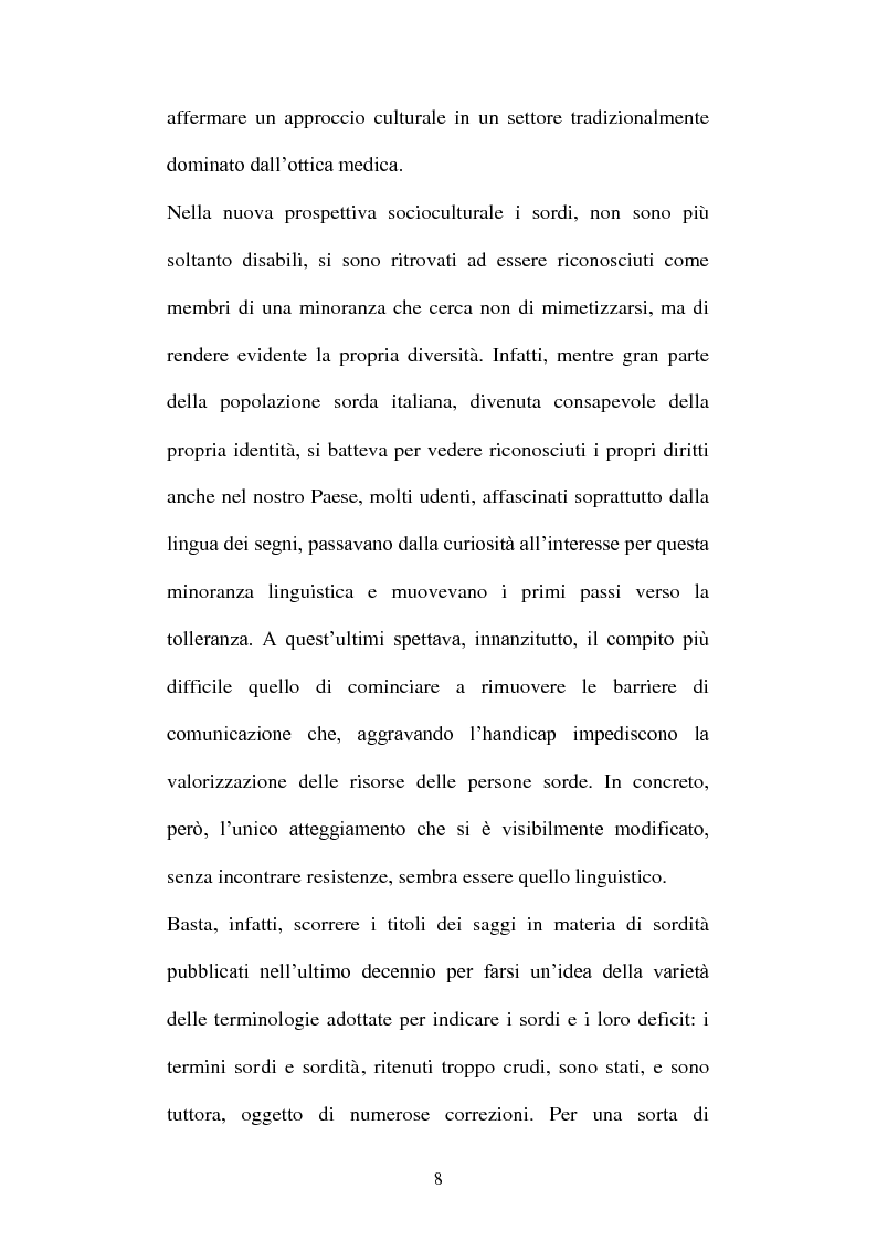 Anteprima della tesi: La voce del silenzio: un viaggio visivo ed educativo nel mondo dei sordi, Pagina 7