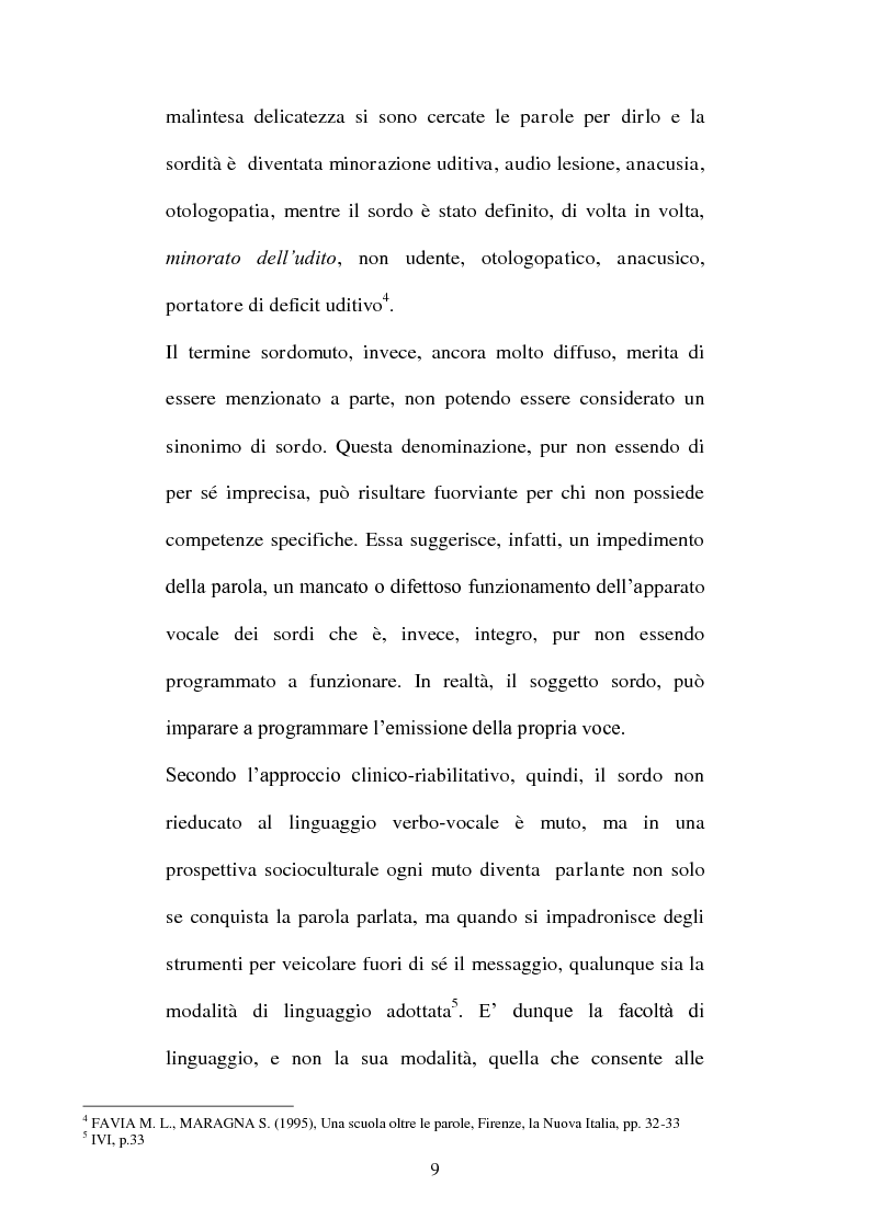 Anteprima della tesi: La voce del silenzio: un viaggio visivo ed educativo nel mondo dei sordi, Pagina 8