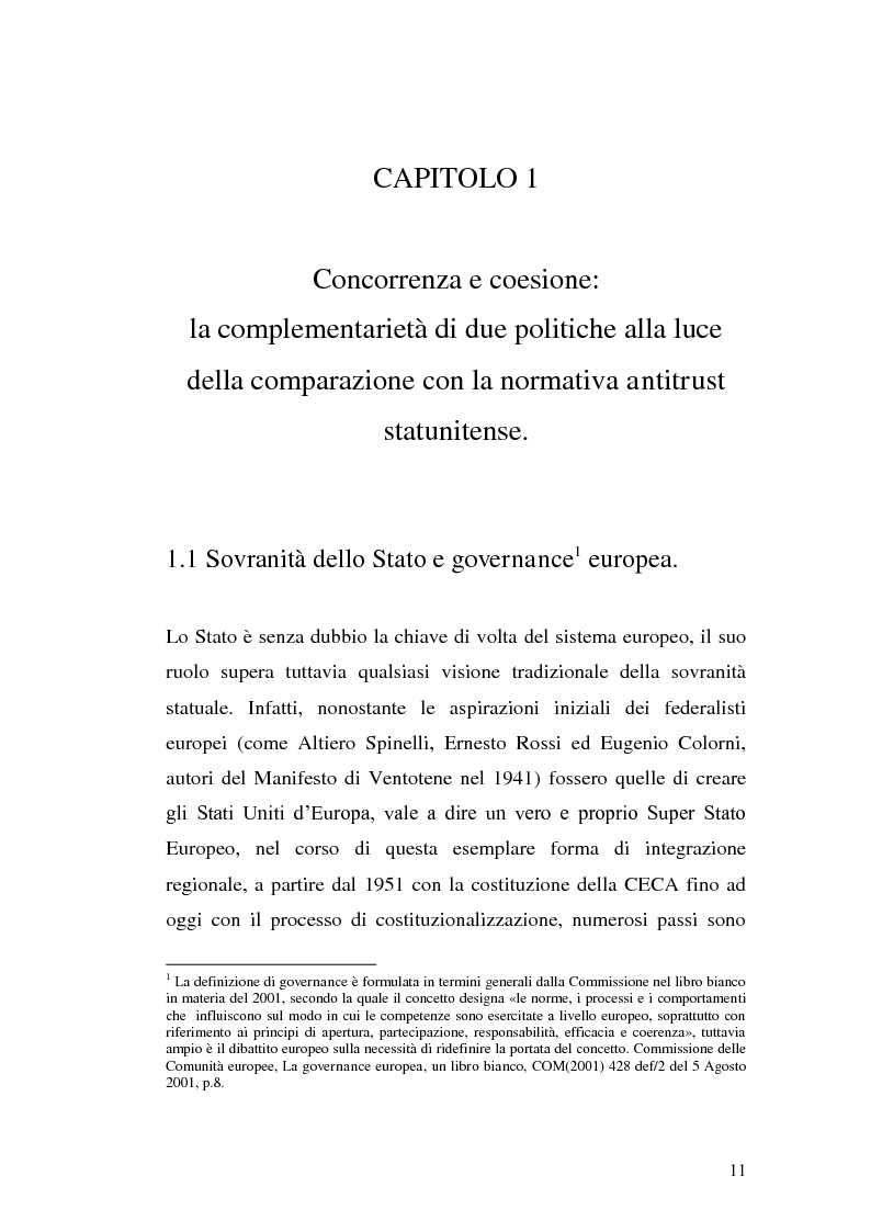 Anteprima della tesi: Aiuti di Stato a finalità regionale tra concorrenza e coesione, Pagina 7