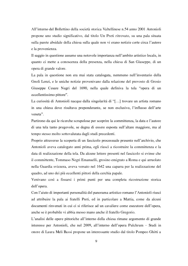 Estratto dalla tesi: La chiesa parrocchiale di San Giuseppe a Grosio