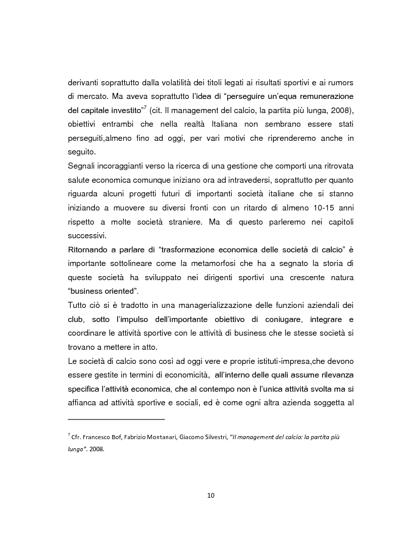 Anteprima della tesi: La crisi di spettatori della serie A italiana di calcio. Analisi delle cause e strategie future per ripopolare gli stadi., Pagina 7
