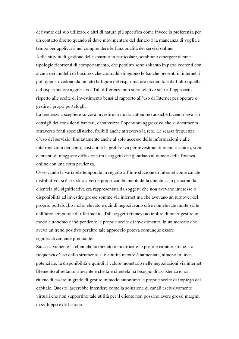 Estratto dalla tesi: La multicanalità bancaria: modelli di integrazione e implicazioni operative