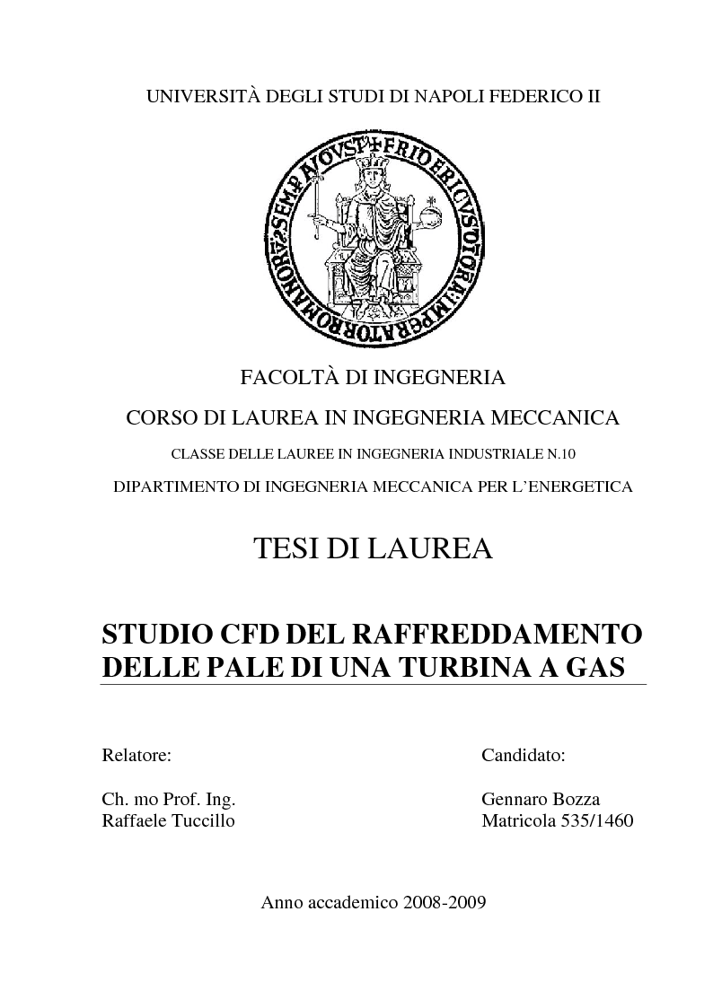Università Degli Studi Di Napoli Federico Ii Facoltà Di Ingegneria