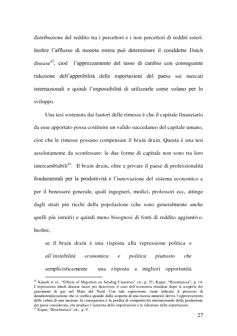 Estratto dalla tesi: Vincoli finanziari e vincoli di sviluppo alle migrazioni internazionali. Un approfondimento della migration hump