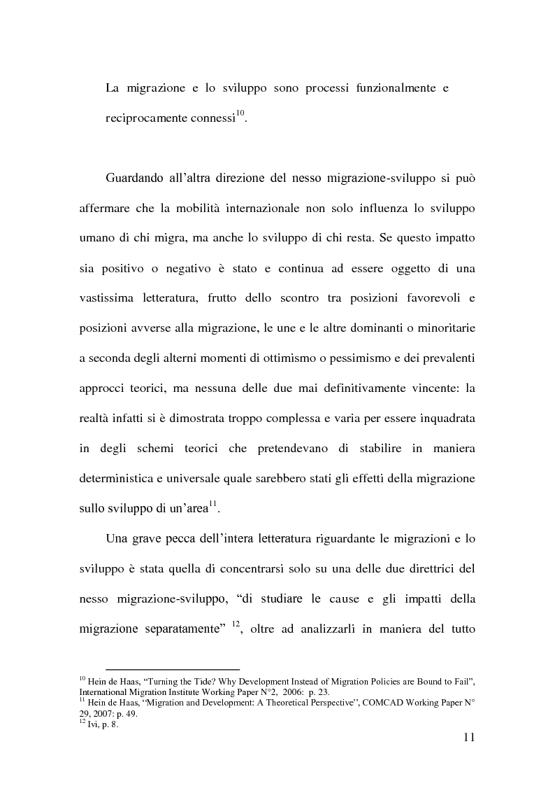 Anteprima della tesi: Vincoli finanziari e vincoli di sviluppo alle migrazioni internazionali. Un approfondimento della migration hump, Pagina 12