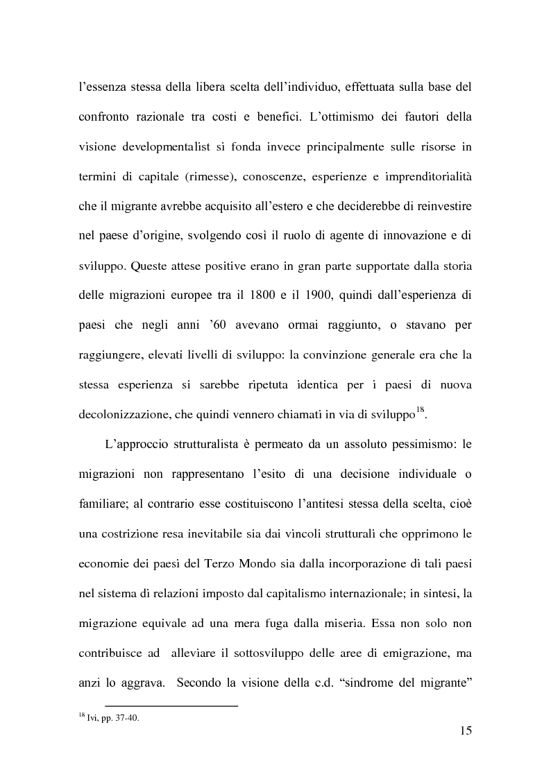 Anteprima della tesi: Vincoli finanziari e vincoli di sviluppo alle migrazioni internazionali. Un approfondimento della migration hump, Pagina 16