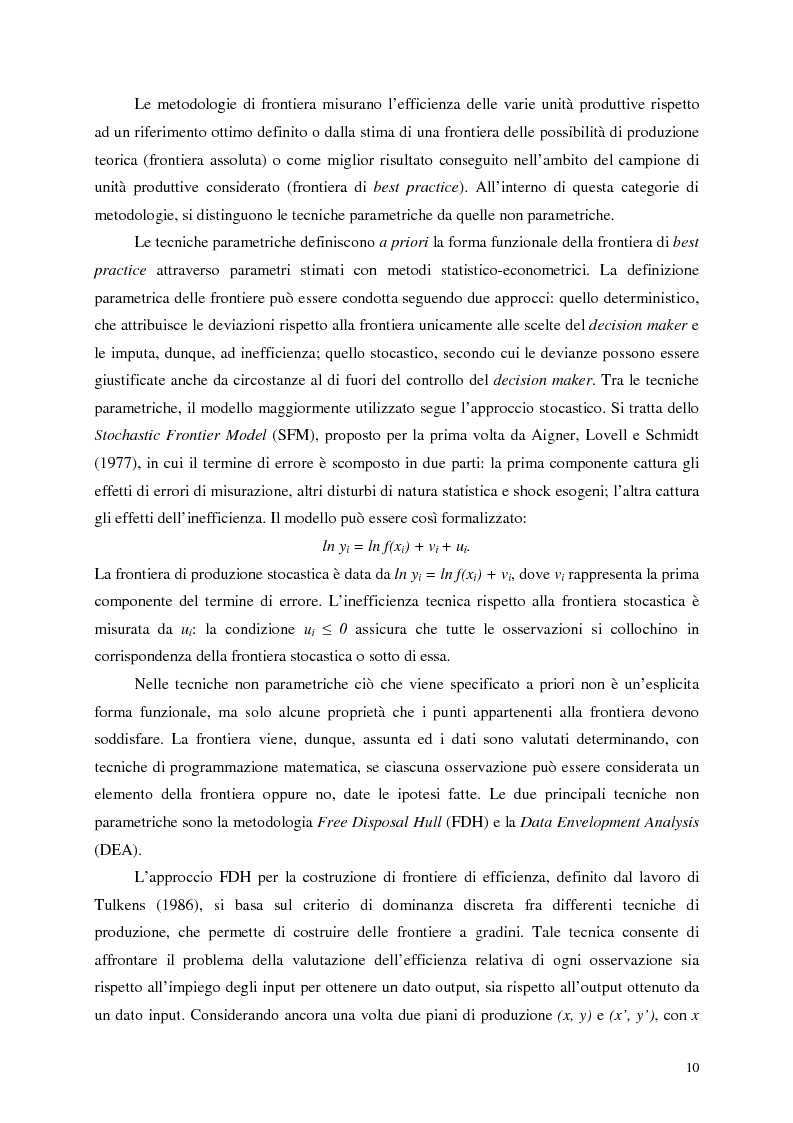 Anteprima della tesi: L'efficienza del settore pubblico: analisi empirica sui capoluoghi di regione italiani, Pagina 8