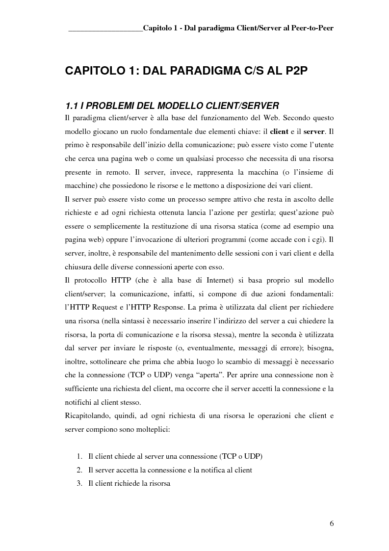 Anteprima della tesi: Prototipo di file sharing basato su tecnologia JXTA e reti Peer-to-Peer, Pagina 4