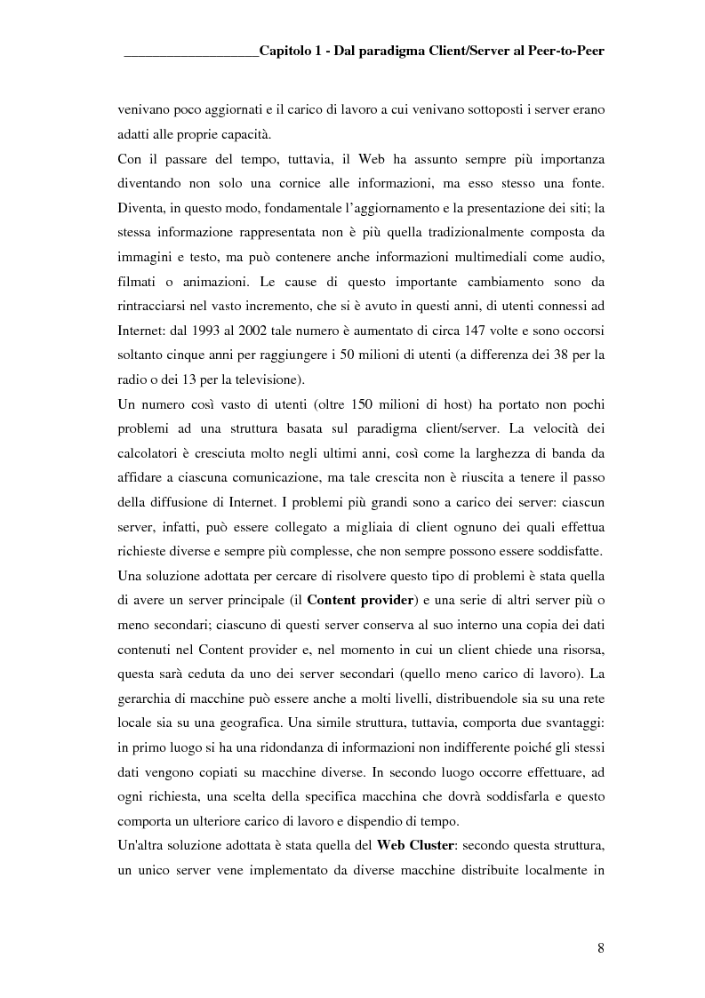 Anteprima della tesi: Prototipo di file sharing basato su tecnologia JXTA e reti Peer-to-Peer, Pagina 6