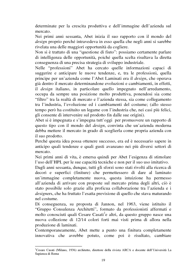 Estratto dalla tesi: Abet Laminati S.p.A. 1957-2009: Dall'Italia al mondo. Cinquant'anni di ricerca ed internazionalizzazione