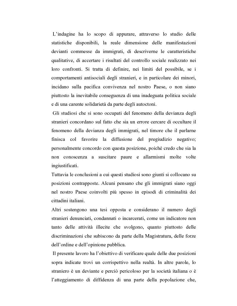 Anteprima della tesi: La criminalità dei minori stranieri e l'intervento sociale, Pagina 11