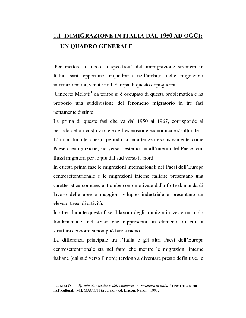 Anteprima della tesi: La criminalità dei minori stranieri e l'intervento sociale, Pagina 14