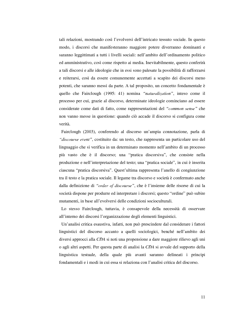 Estratto dalla tesi: L’Analisi Critica del Discorso: applicazioni al discorso politico e rielaborazione del modello DHA in funzione dell'interpretariato di conferenza