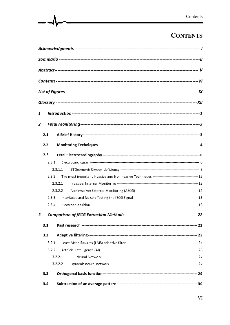 Indice della tesi: Semi-Blind Source Separation for fetal ECG extraction, Pagina 1