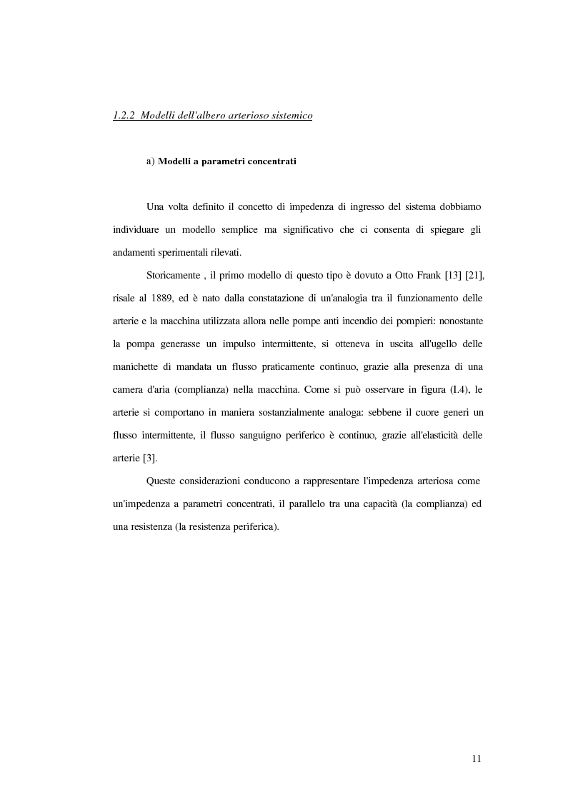 Anteprima della tesi: Analisi dell'impedenza di ingresso dell'aorta discendente mediante linea idraulica viscoelastica chiusa su un carico complesso, Pagina 8