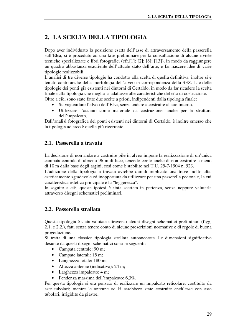 Estratto dalla tesi: Progetto di una Passerella Ciclo - Pedonale sul Fiume Elsa e suo Inserimento Territoriale