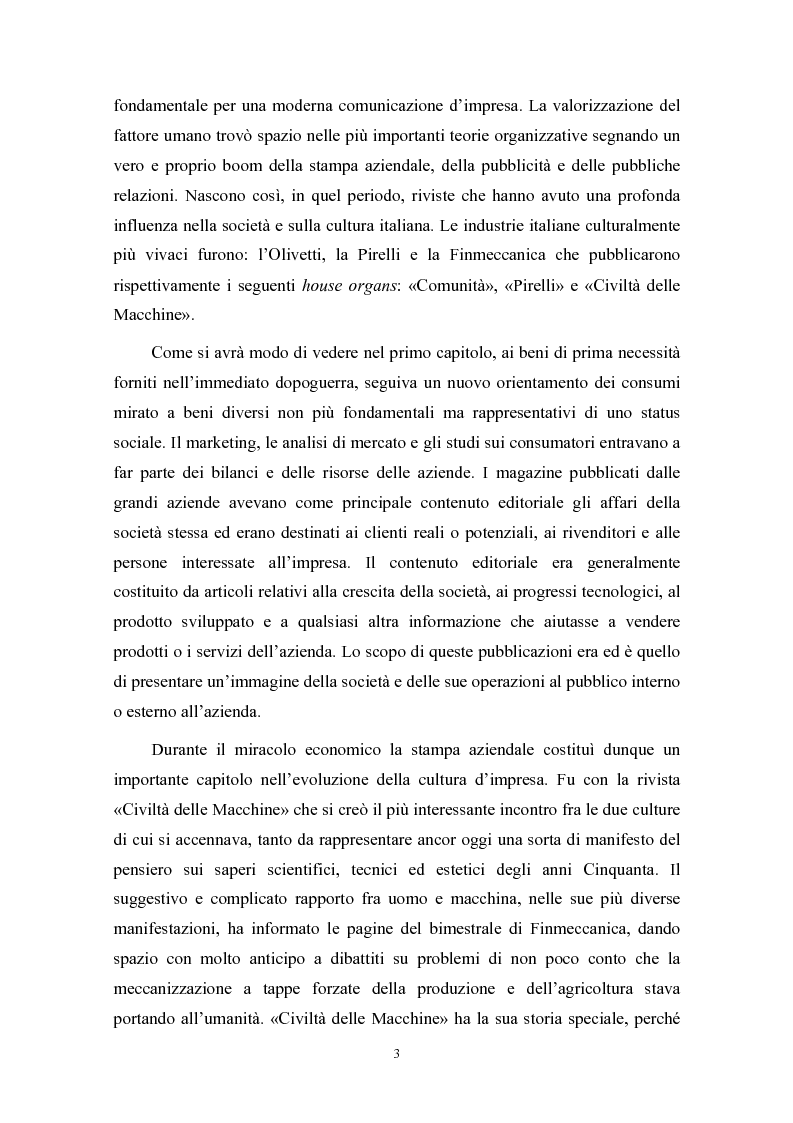 Anteprima della tesi: Impresa e cultura. «Civiltà delle Macchine» e la letteratura industriale, Pagina 3