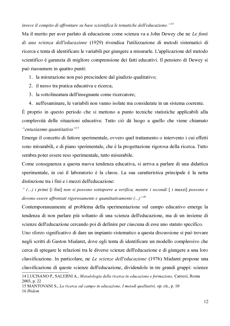 Estratto dalla tesi: Il diario di bordo: approccio qualitativo alla conoscenza di un contesto specifico